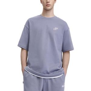 Футболка с цельнокроеным рукавом из коллекции ко Дню святого Валентина унисекс шиферно-серый FILA, бирюзовый кирпично-серый