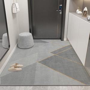 Budis Ковер 100х160 см для прихожей/ванной, абсорбирующий, с геометрическим дизайном, нескользящий