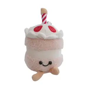 Очаровательный плюшевый кулон в виде куклы-торта, высота 9см HOUDASHI, розовый