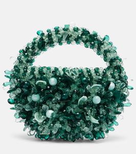 Сумка-шоппер Sirena с бисером Clio Peppiatt, Green Cora