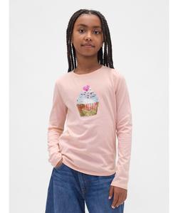 (K) Детская футболка с графическим принтом и пайетками Flippy