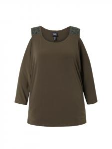 Рубашка оливково-серого цвета Ulla Popken