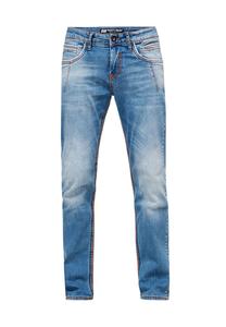 Джинсы в модном потертом виде RUSTY NEAL, синий