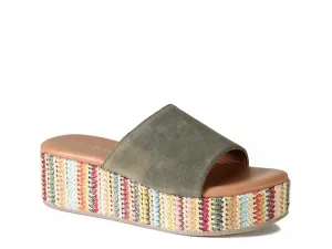 Сандалии Diba True Rock Steady на платформе, замша цвета трюфеля