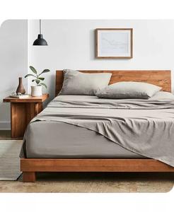 Комплект ультрамягких простыней из микрофибры, промытых песком, Queen Bare Home, серый