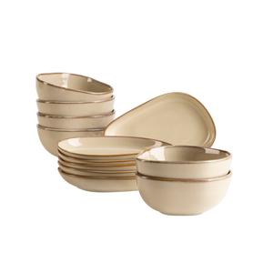 Чаши для закусок Набор для перекусов Cordelia, из каменной керамики 12 шт. из каменной керамики Mäser, песочный