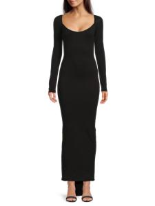 Платье из эластичного шелка LaQuan Smith, черный