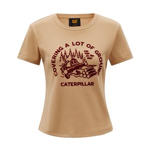 Футболка женская CAT, светлый хаки