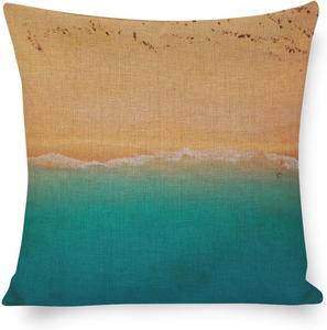 MaSiledy Декоративная наволочка в стиле кантри с пляжным летним принтом Pattern-3