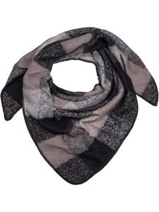 Клетчатый треугольный шарф серо-черного цвета styleBREAKER