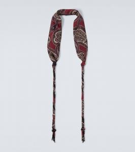 Шелковый галстук с витым узором пейсли Our Legacy, Burgundy Paisley