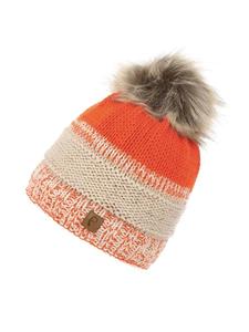 Шапка Faera Warme Strickmütze mit Bommel Thermo-Beanie, оранжевый