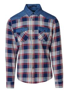 Рубашка на пуговицах классического кроя KOROSHI, темно-синий