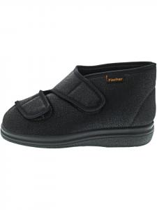 Fischer Фирменные домашние сапоги на липучках, черные тапочки