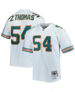 Мужская футболка Zach Thomas White Miami Dolphins 1996 Legacy Replica Mitchell & Ness