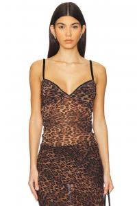 Топ из сетчатой ткани gigi Bella Venice, цвет cheetah