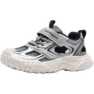 Детские сандалии с низким верхом, устойчивые к истиранию, дышащие Hush Puppies, серый