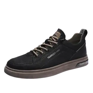 YEARCON Мужские скейтерские кеды низкие экрю, агатовый черный, абрикосовый — агатовый черный, цвет Agate Black