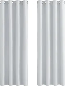 Плотная штора , однотонная, комплект из 2-х предметов, тепловая штора, простая в установке, для спальни, гостиной, белая 1,4*1,75 м STILVORA