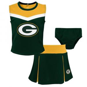 Комплект из трех предметов группы поддержки для девочек Green Green Bay Packers Spirit Cheer Outerstuff, цвет Pkr Green