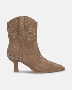Женские ботильоны на шпильке с вышивкой и застежкой-молнией Alma en Pena, бежевый
