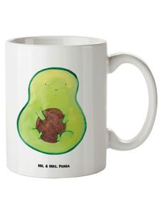 Белая кружка XL с косточкой авокадо, простой дизайн Mr. & Mrs. Panda