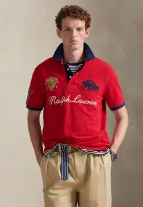 Классическая поло-рубашка с сетчатым рисунком и гербом. Polo Ralph Lauren, Red