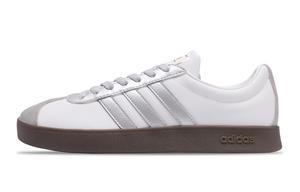 Adidas Neo VL Court 2.0 Серебристая бусина Износостойкие низкие кроссовки для скейтбординга Унисекс Серебристо-белый