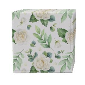Набор салфеток из 4 шт., 100% хлопок, 20х20 дюймов, цветочная свадебная элегантность
