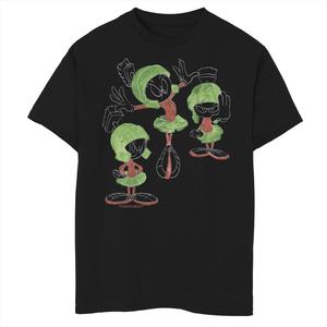 Белая футболка с рисунком «Marvin The Martian Paint & Sketch» ​​для мальчиков 8–20 лет Looney Tunes Licensed Character