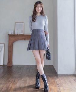 Вязаный топ с длинными рукавами, высоким воротником и короткой длиной