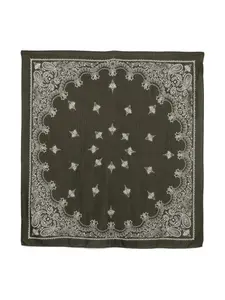 Платок квадратной формы с принтом "пейсли" Ash Cenere GB, зеленый