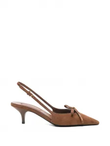 Туфли-лодочки с бантом Miu Miu, коричневый