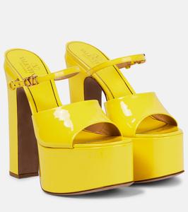 Кожаные сандалии на платформе Tan-Go 155 Valentino Garavani, Shocking Yellow