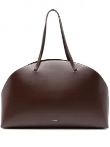 Большая сумка на плечо Curve JIL SANDER, коричневый