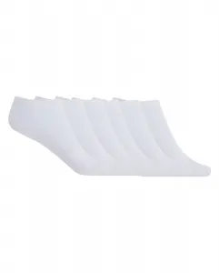 Набор из 6 пар однотонных хлопковых носков Basix Punto Blanco, белый