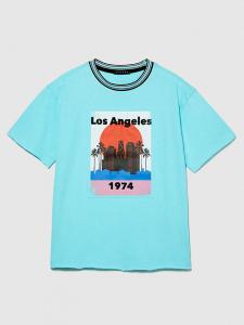 Футболка Sisley, светло-синий