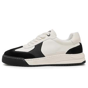 NANJIREN Высокие износостойкие нескользящие низкие скейтерские кроссовки мужские бежево-черные, цвет Beige Black