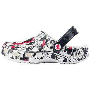 Crocs Женские черно-белые сабо Disney x Classic с Микки Маусом и Минни Маус