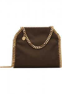 Stella Mccartney Коричневая мини-сумочка Falabella из замши