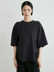 Топ с атласной отделкой, сшитый по фигуре Miesrohe, цвет Blk[009]