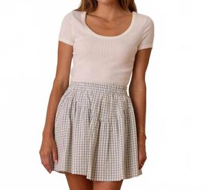 Ажурная футболка цвета айвори Rylee + Cru, слоновая кость