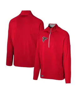 Мужская красная толстовка Atlanta Falcons Grind Iron с молнией на четверть Outerstuff