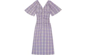 Футболка с короткими рукавами женская фиолетовая GANNI