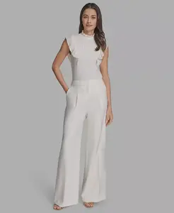 Женские плиссированные брюки широкого кроя BCBG, белый