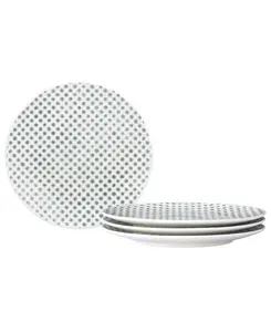 Тарелки для закусок Hammock Coupe, набор из 4 шт. Noritake, green