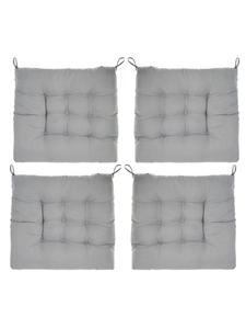 Intirilife 4 подушки для стульев с завязками, серые