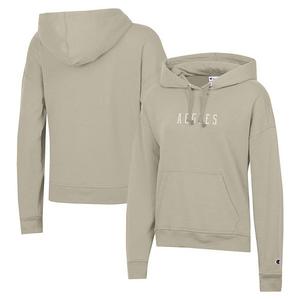 Женский худи Powerblend с принтом Texas A&M Aggies в кремовом цвете Champion