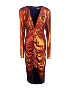 Платье миди Alexandre Vauthier, оранжево-коричневый