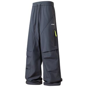 Повседневные брюки Unisex утепленные и с флисовой подкладкой Parachute Jeep, темно-серый